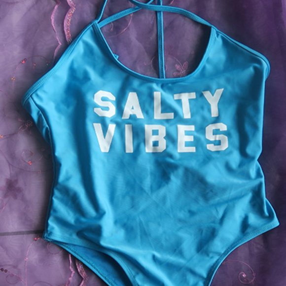 Revamped Other - Revamped "Salty Vibes" one piece swim suit blue XL
